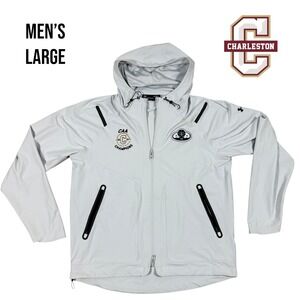 Under Armour Charleston Basketball CAA Full-Zip Hoodie &‎ Pants Set Large White